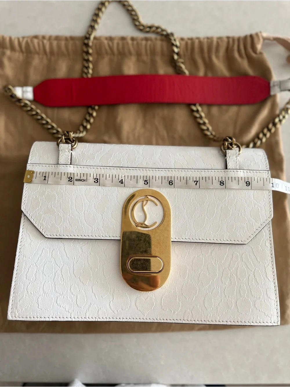 Christian Louboutin Ultrasnow  Elisa large calf Leather Shoulder Bag